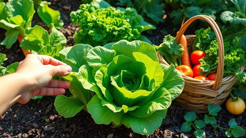 harvest vegetables at peak