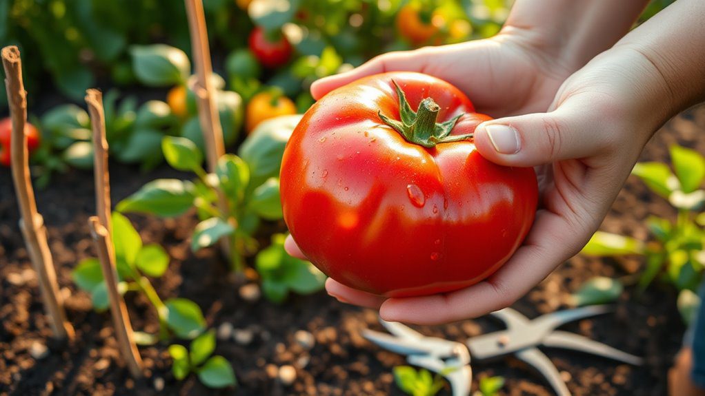 harvest vegetables at peak