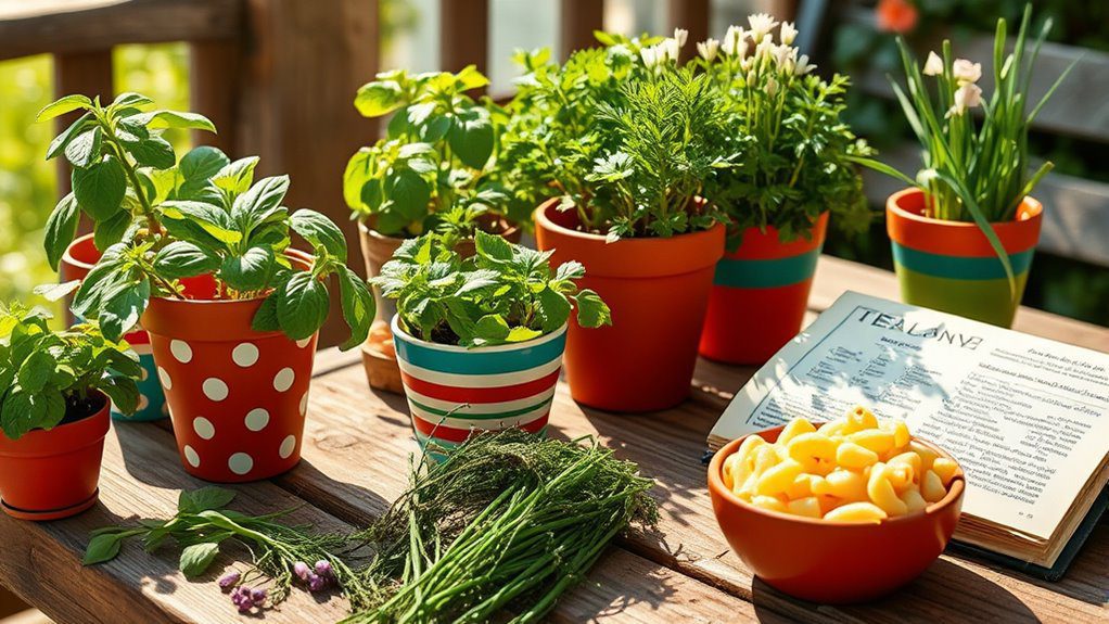 herb garden for mac and cheese