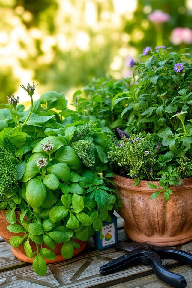 herb infused garden planters create