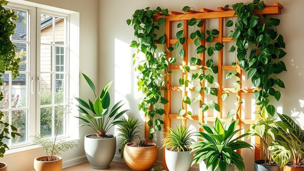 indoor climbing plant support
