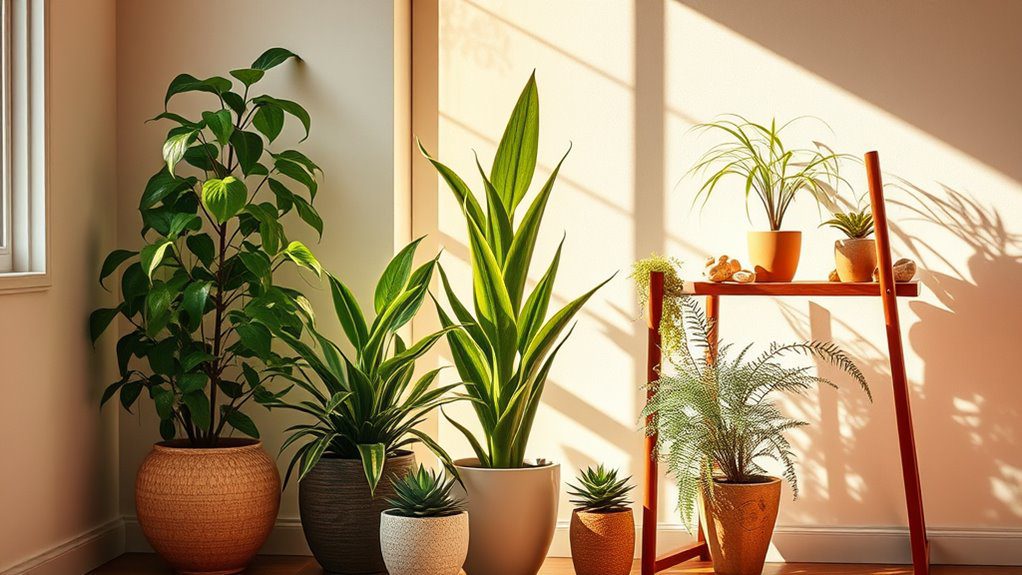 indoor plant corner creation