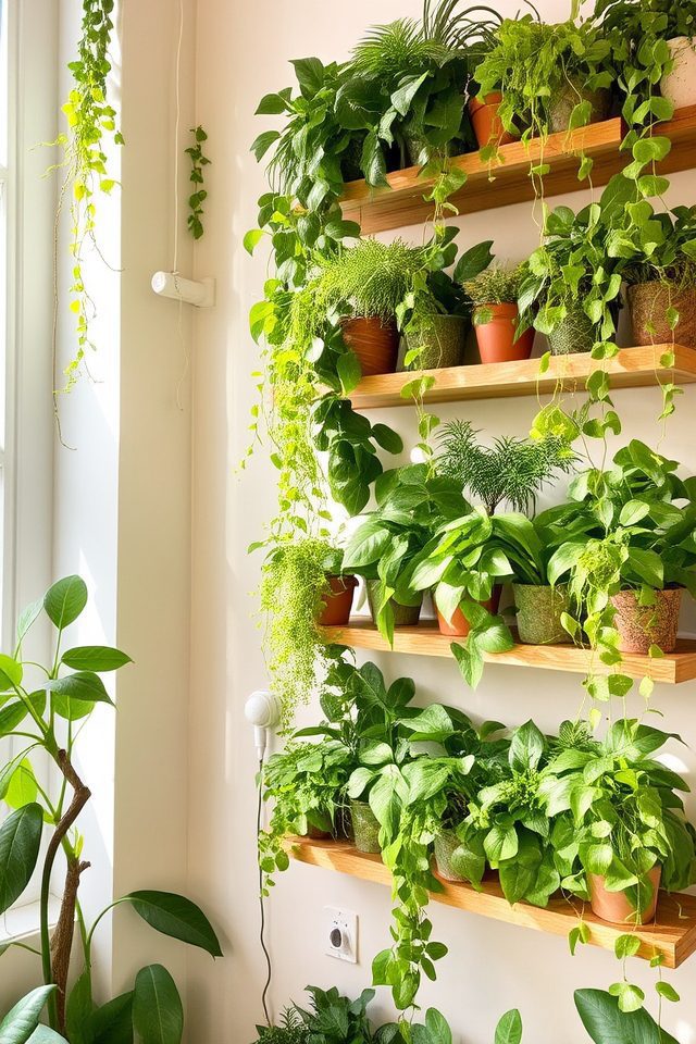 indoor vertical plant installation