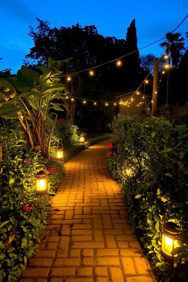 inviting illuminated garden pathways