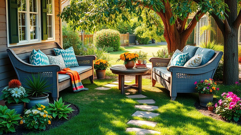 inviting outdoor seating area