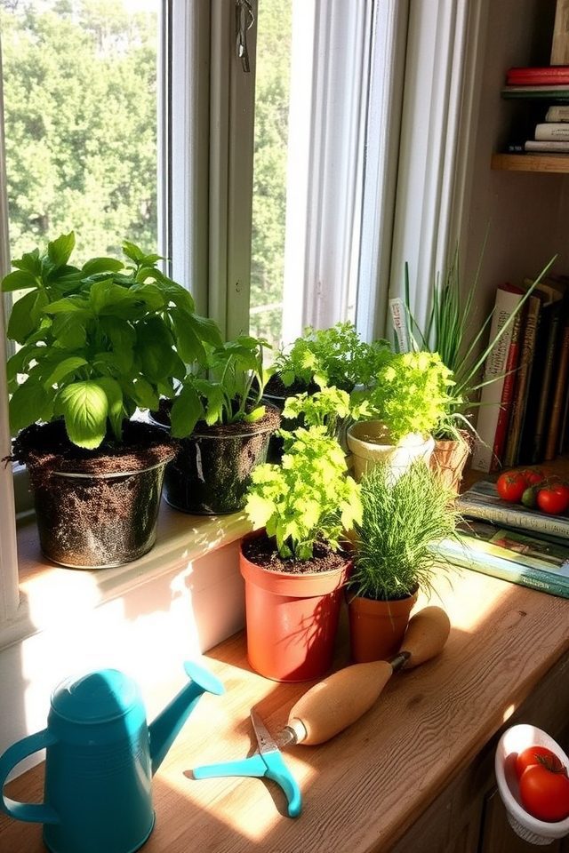 kitchen herb garden setup