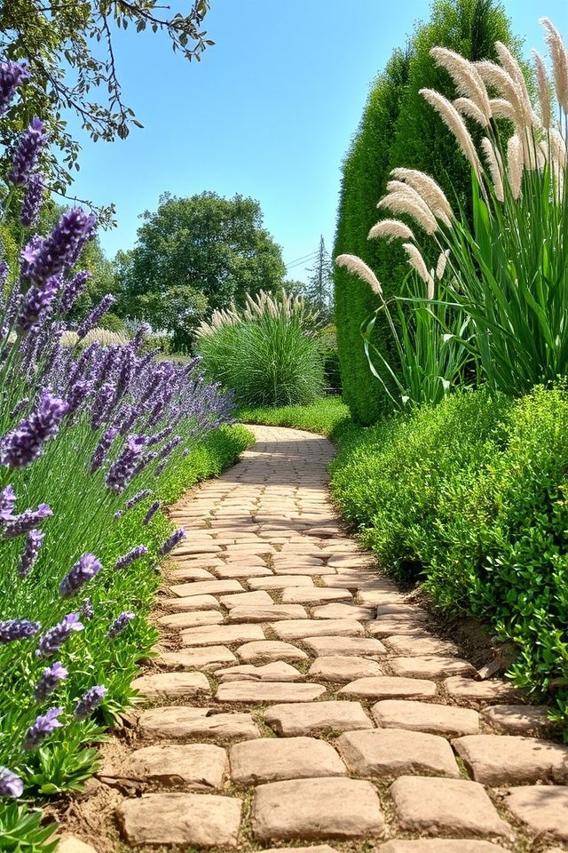 layered edge plantings pathway