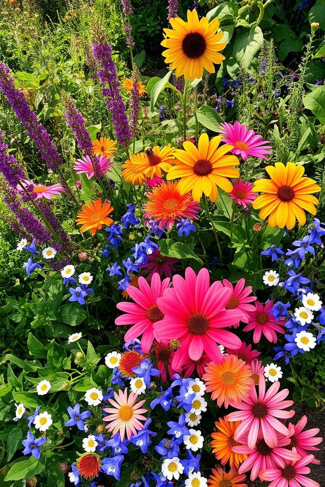 layered wildflower garden design