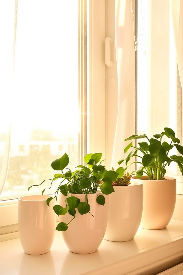 light reflective plant pots