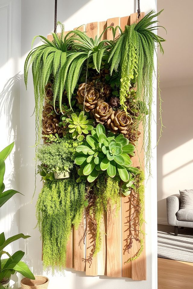living indoor plant installation