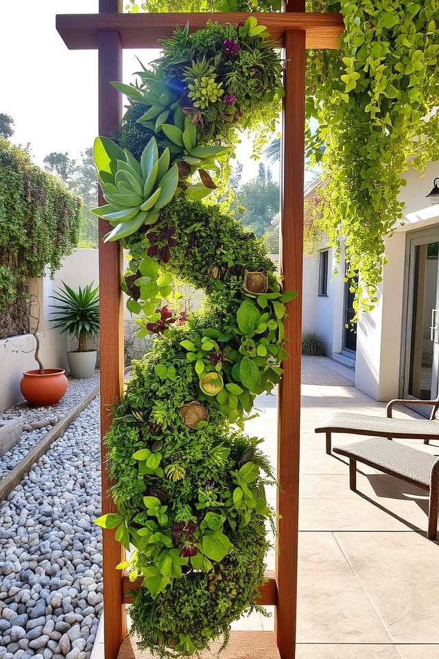 living vertical plant sculptures