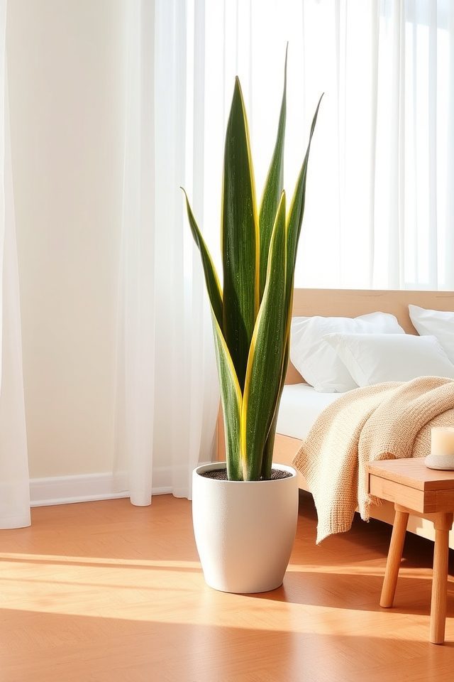 low maintenance bedroom greenery