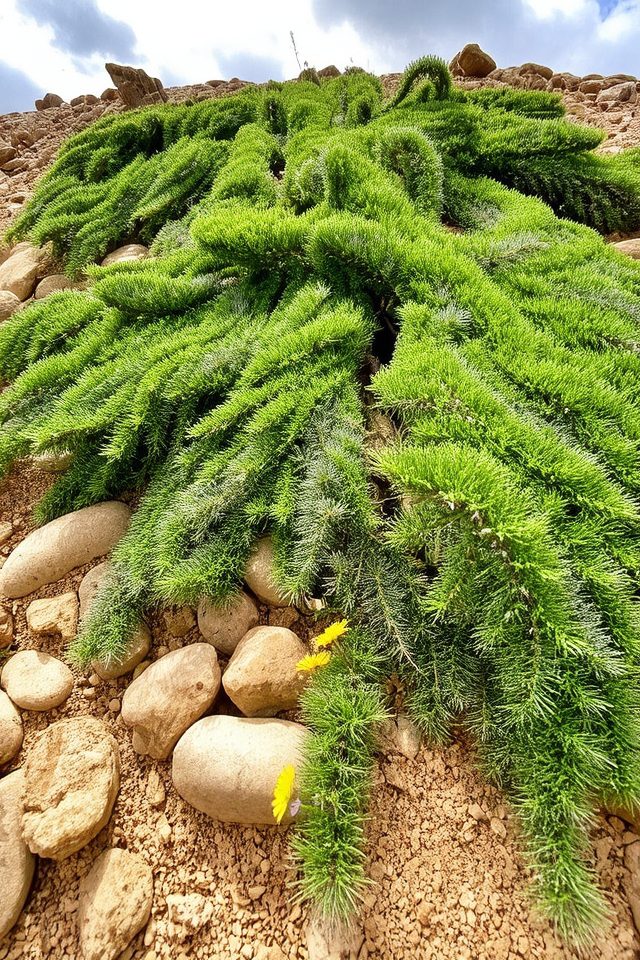 low maintenance rock garden groundcover