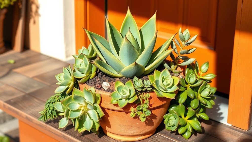 low maintenance vibrant door plants