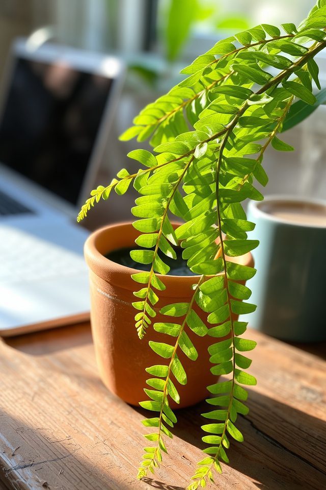 lush graceful office plant