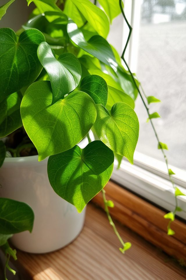 lush greenery with vibrant pothos