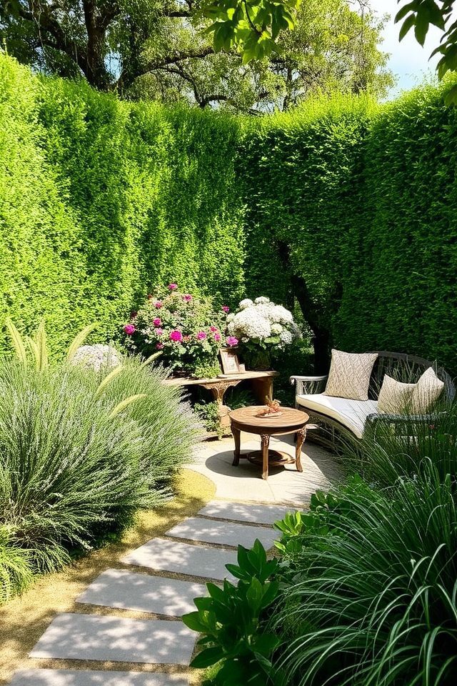 lush hedges enhance privacy