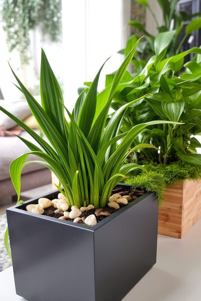 lush indoor plant arrangement