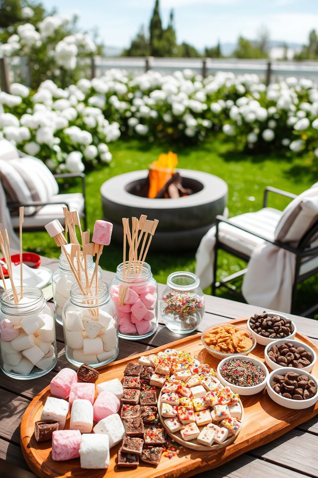 marshmallow toasting diy bar
