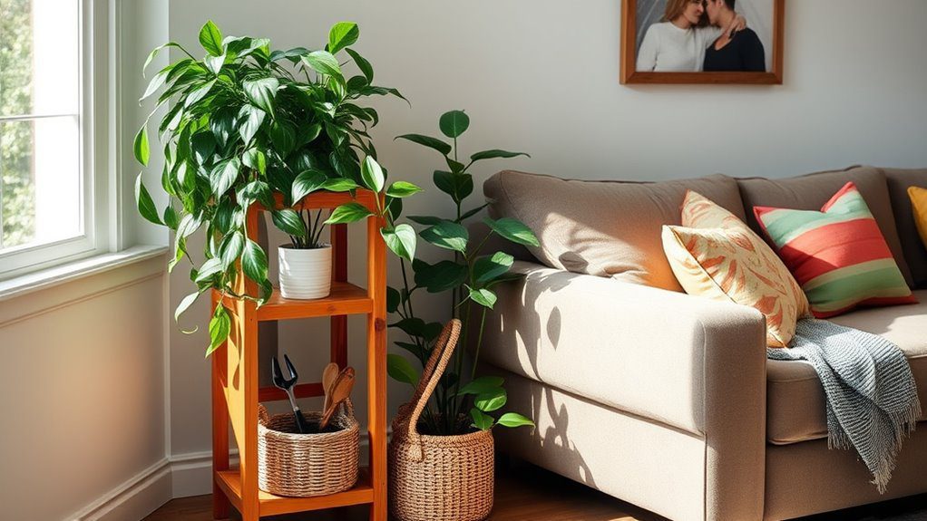 maximize corner plant display