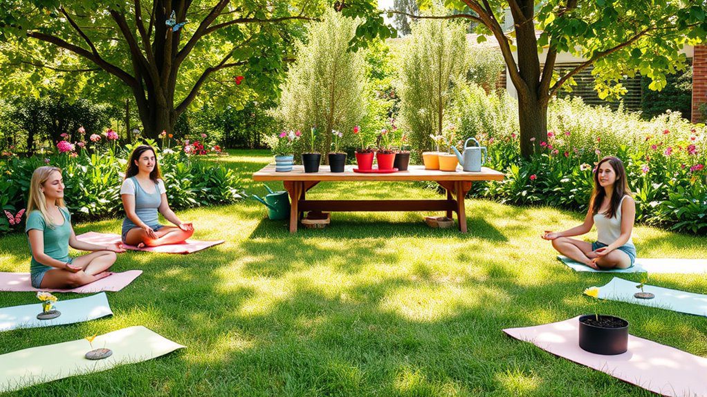 meditation and planting session