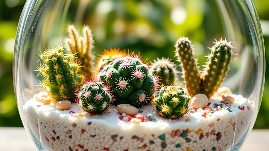 miniature desert cacti collection
