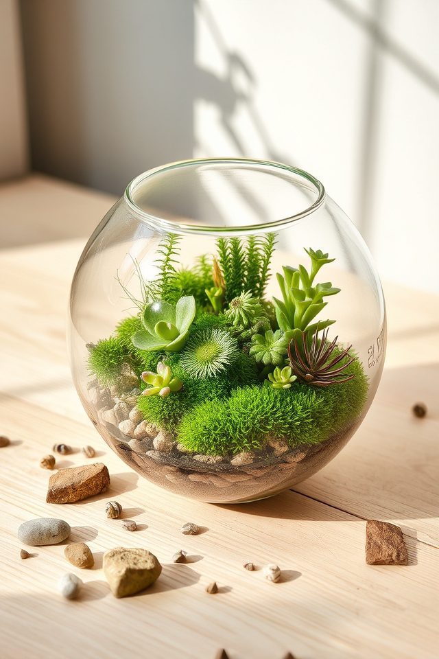 miniature gardens in glass