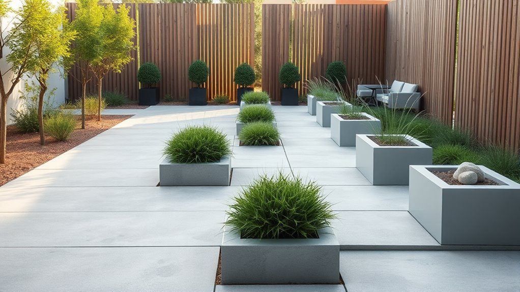 minimalist clean landscape design