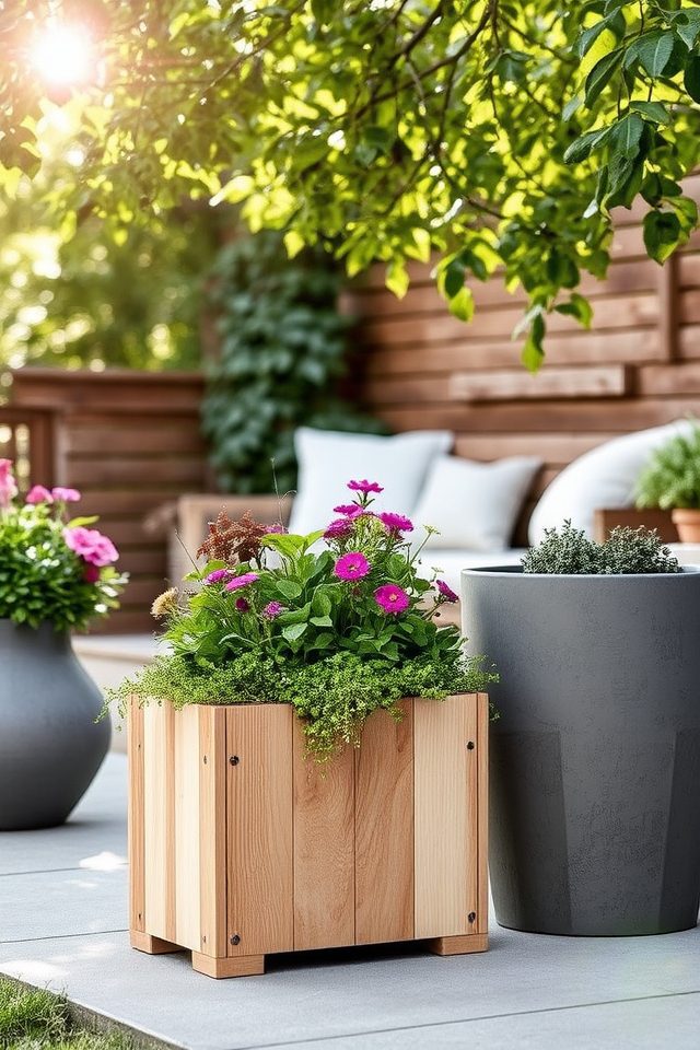minimalist scandinavian garden planters
