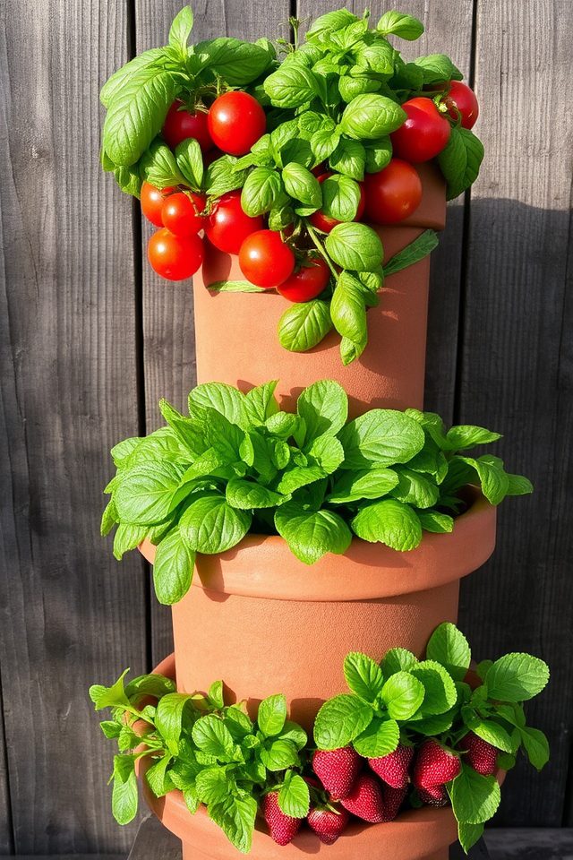 mixing fruits and vegetables