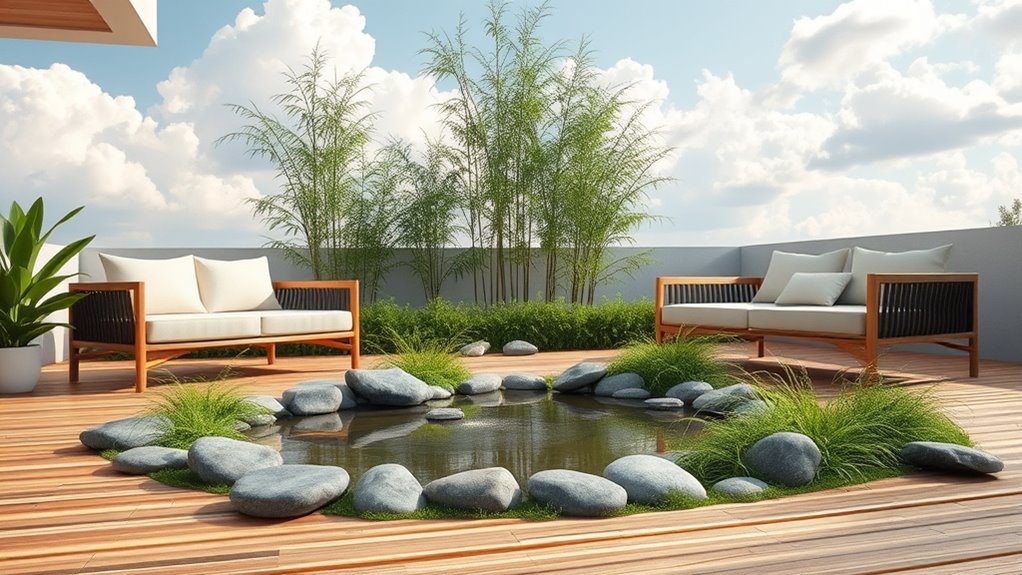 modern zen outdoor space