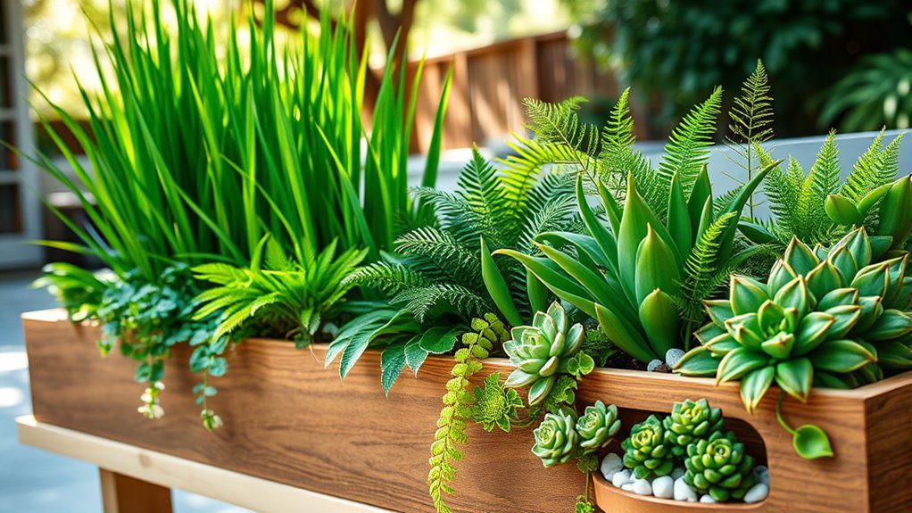 monochromatic plant arrangement beauty