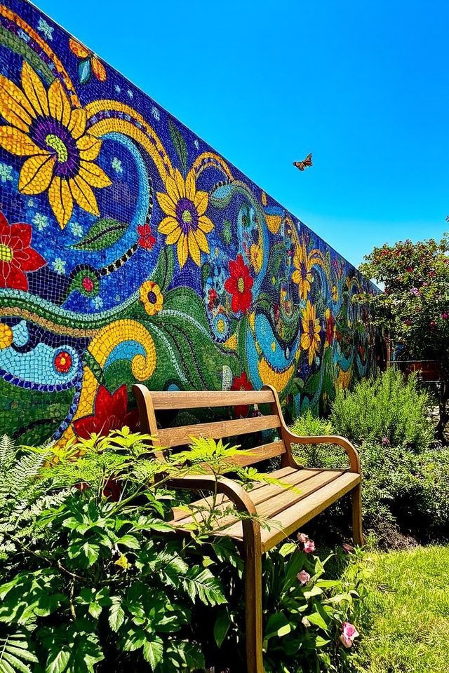 mosaic garden wall design