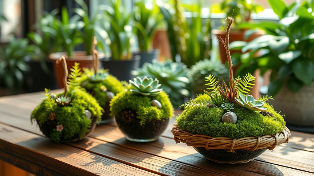 moss ball plant display