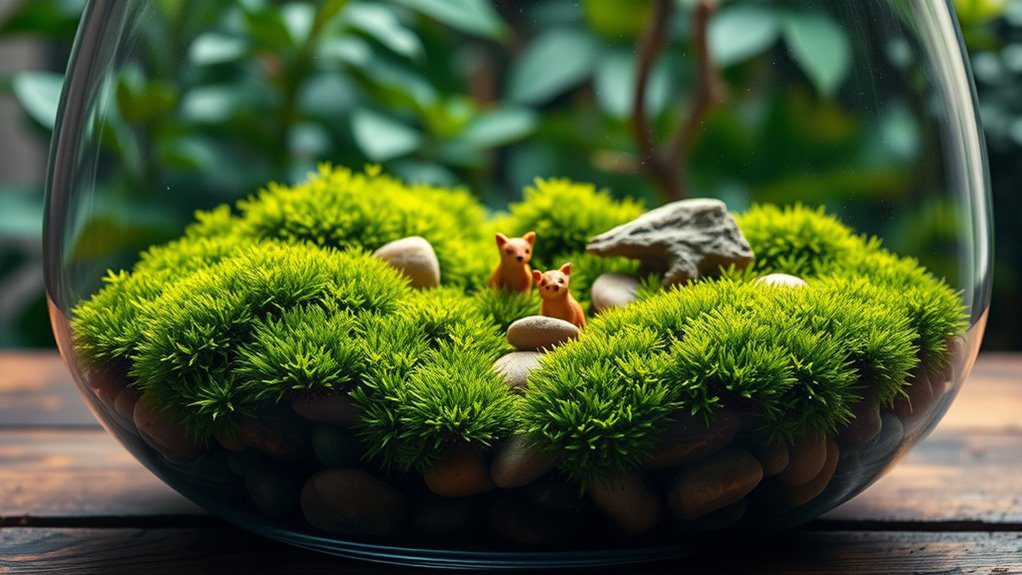 moss themed indoor terrariums