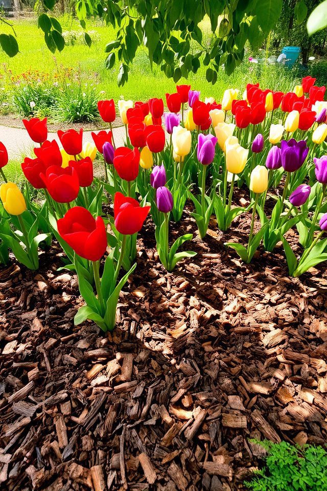 mulch benefits tulip gardens