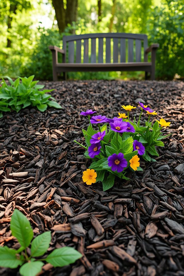 mulch suppresses weed growth