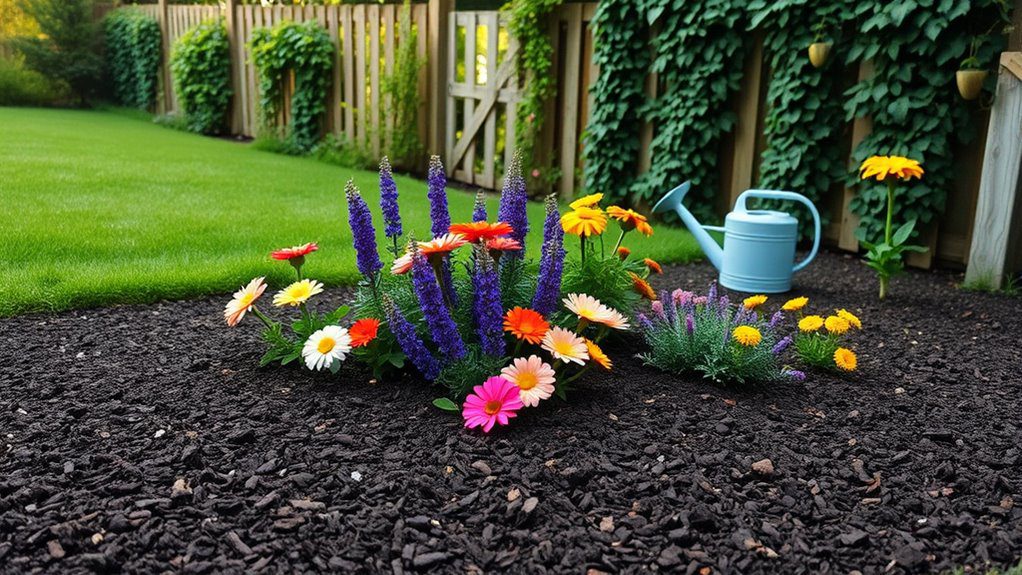 mulch suppresses weeds effectively