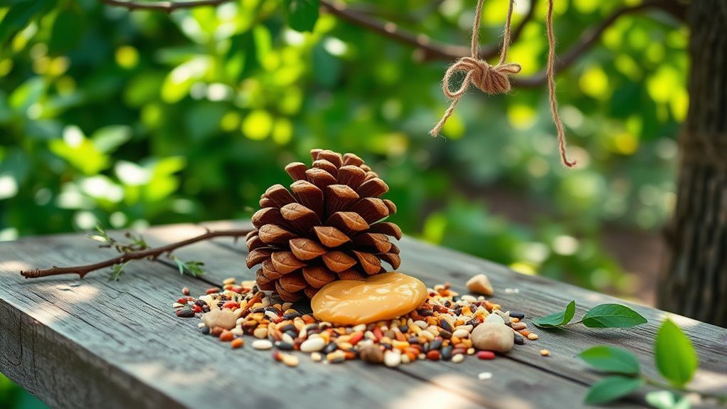 natural materials bird feeder