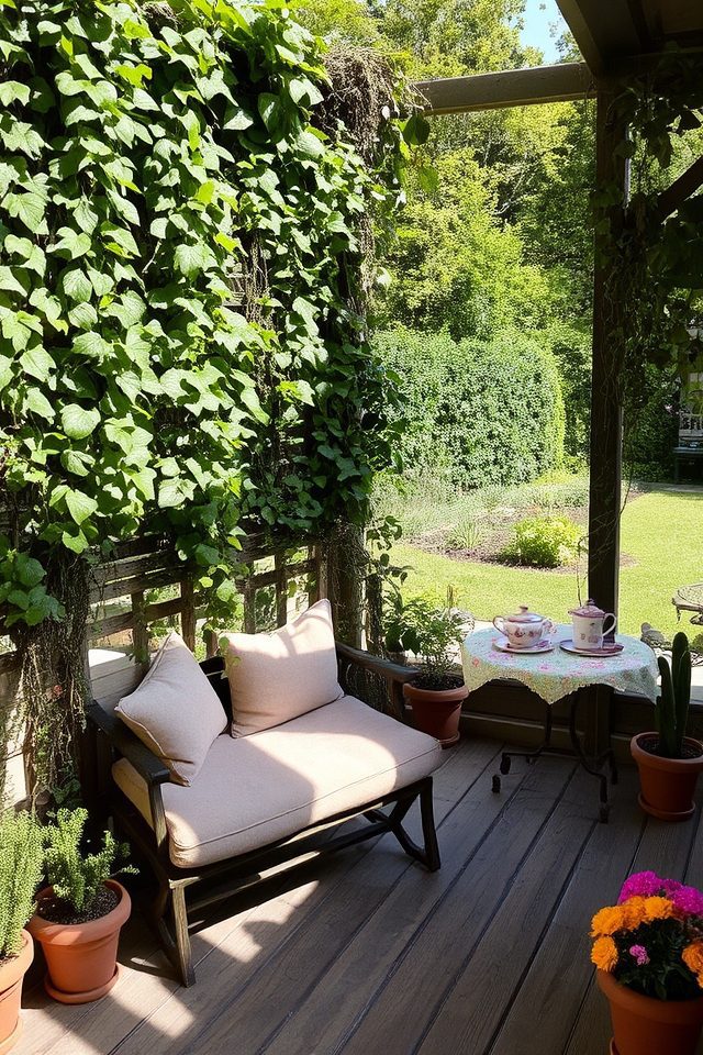 natural privacy with plants