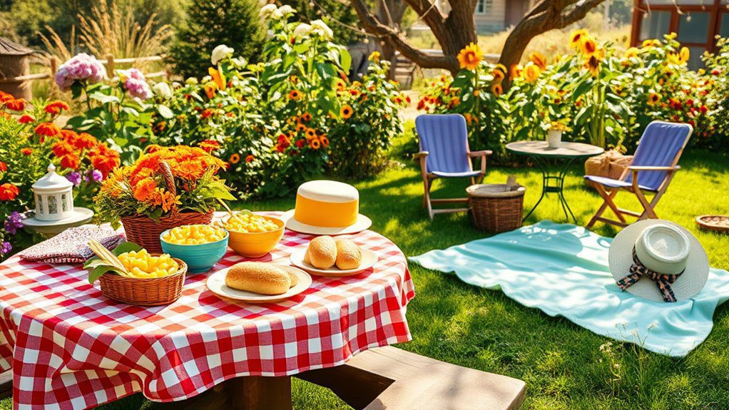 nostalgic garden picnic vibes