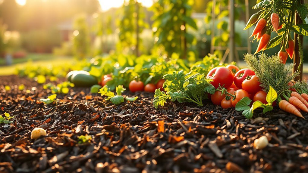 organic mulch enhances moisture