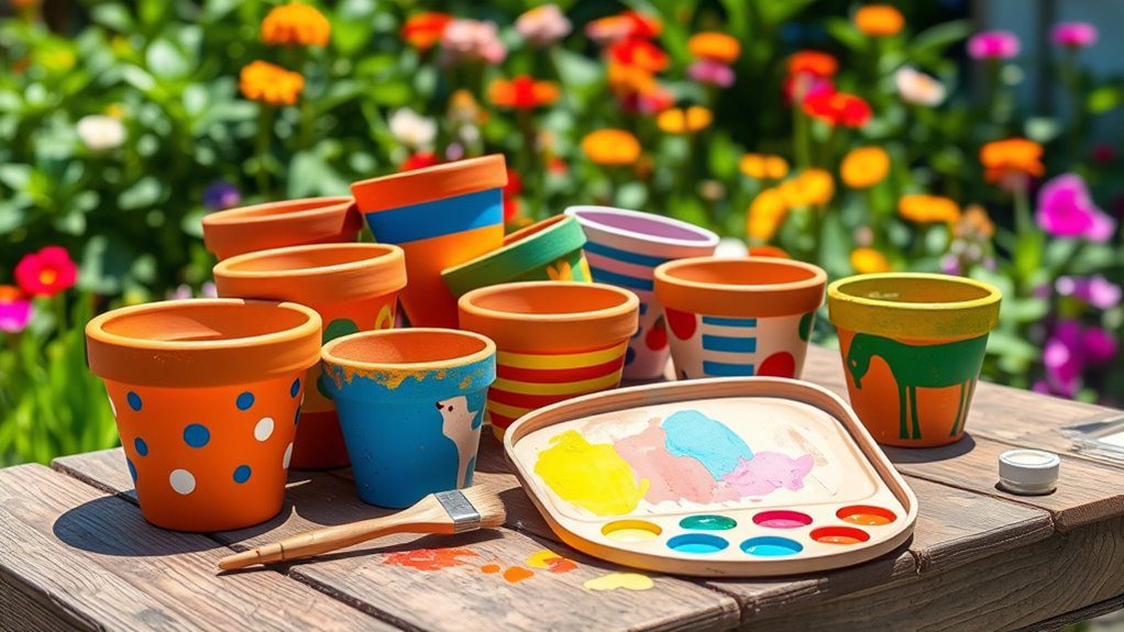 paint pots with creativity
