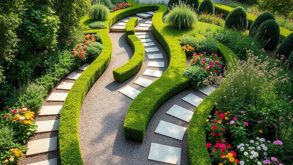 pathways enhance garden aesthetics