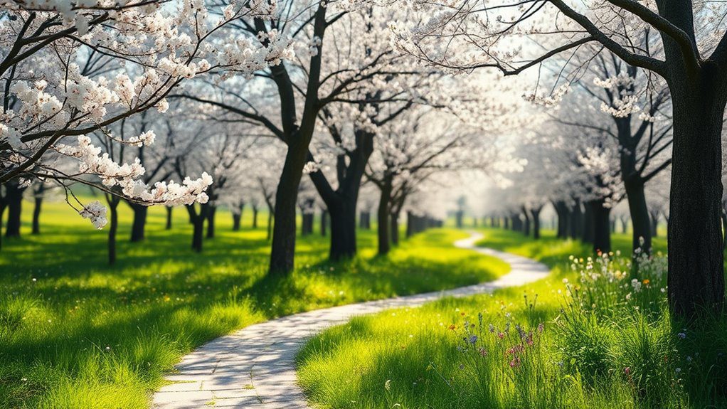 peaceful cherry blossom retreat