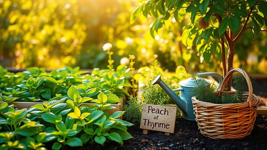 peach herb garden essentials
