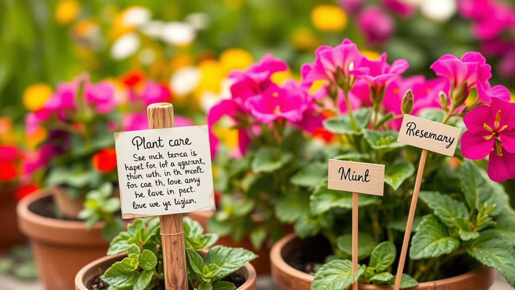 personalized plant care labels