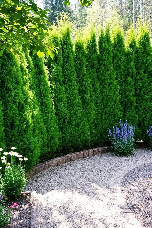 privacy hedge or fencing