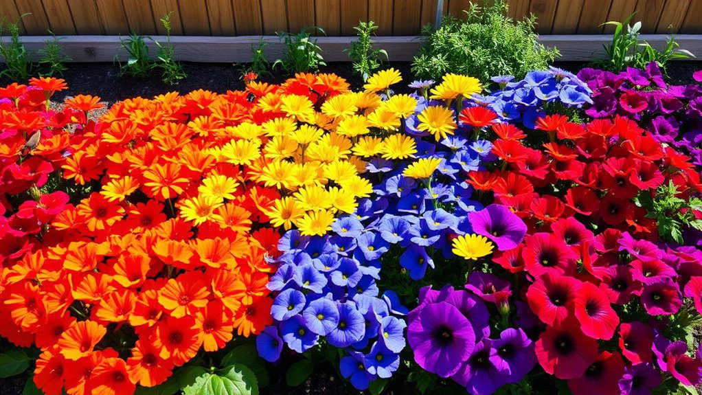 rainbow flower garden design