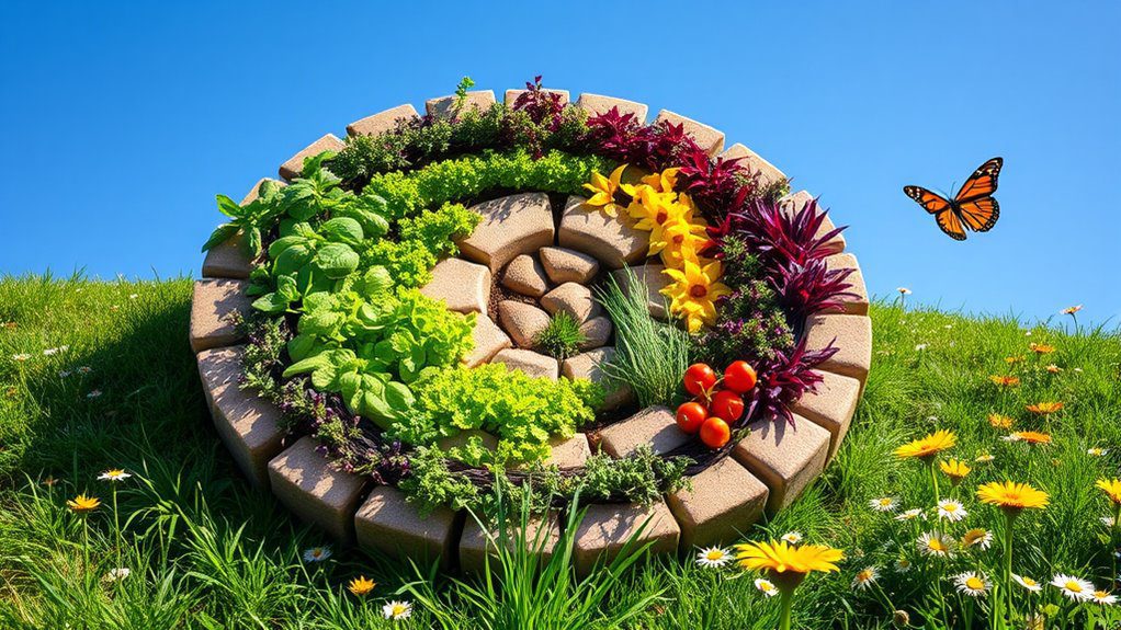 rainbow herb spiral project